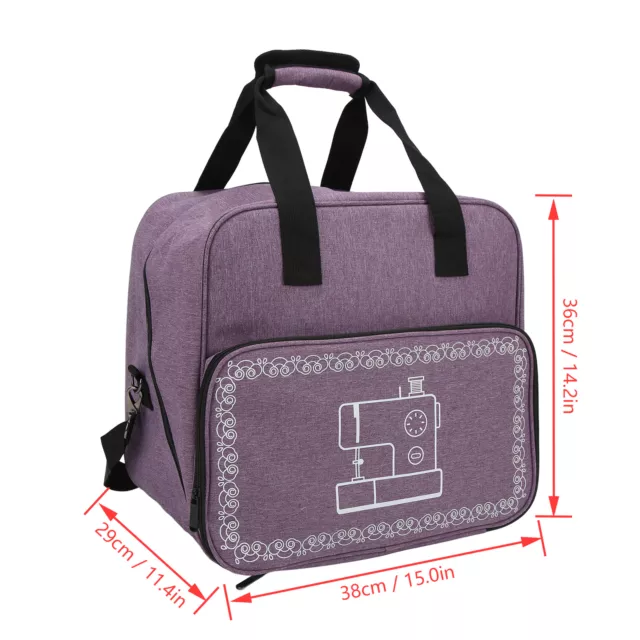 (Purple)Sewing Machine Carrying Case Universal Overlock Sewing Machine Bag With