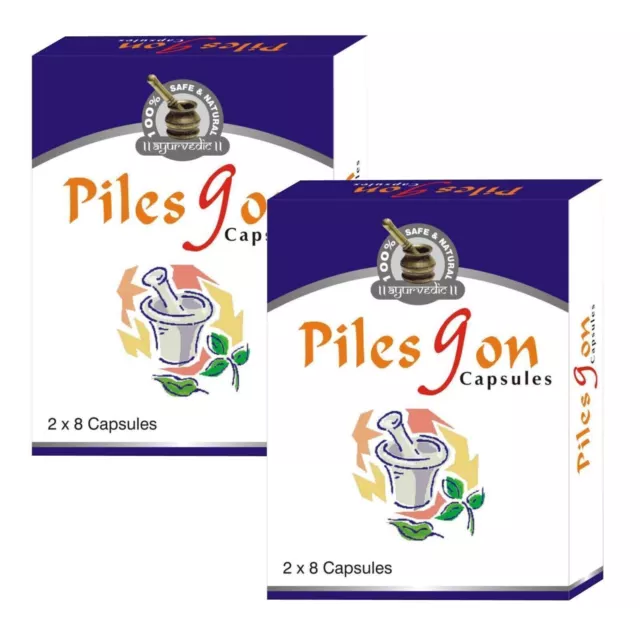 #1 Piles Hemorrhoids Bleeding Piles Treatment For All 32 Pills Pilesgon Capsules