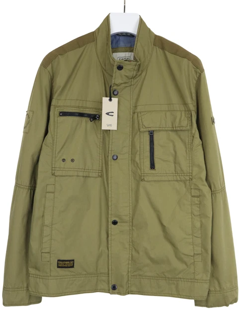 Veste Camel Active Homme - Vert Militaire Avec Capuche Cachée - Taille EU 52 - Neuf Sans étiquettes