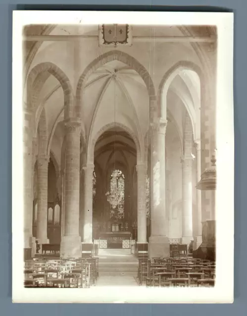 France, Ferrières en Gâtinais (Loiret), Choeur de l&#039;Eglise  Vintage silver