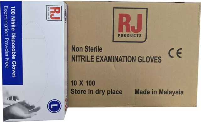 Hülle Nitrilhandschuhe 10X100 Stck. Blau Rj Produkte Neu Hochwertig Langlebig