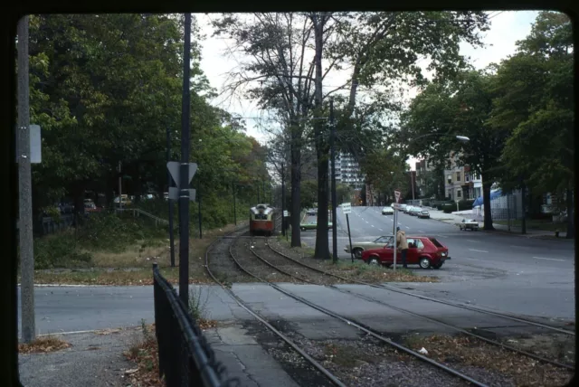 Trolley Slide - Boston MBTA PCC Streetcar 1979 Cleveland Circle Beacon Street x2
