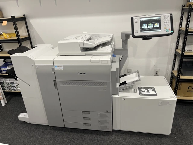 Canon  Imagepress C710 Color Copier, Fin, Paper Deck, Server Fiery, Low Meter