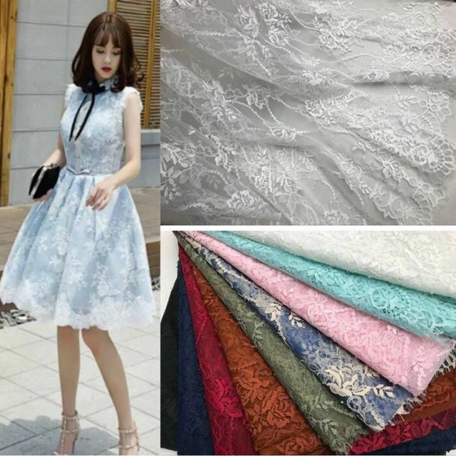 dentelle florale TULLE tissu maille broderie festonné Robe de mariée vêtement