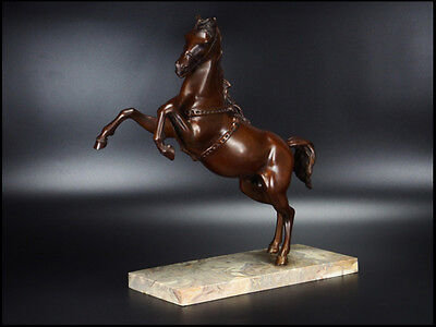 Vintage Horse Statue with Marble Base / Large Size: W 38.4 × H 41  [ cm ] 7374g