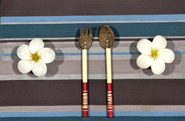 Coconut Shell & Wooden Spoon and Fork 3