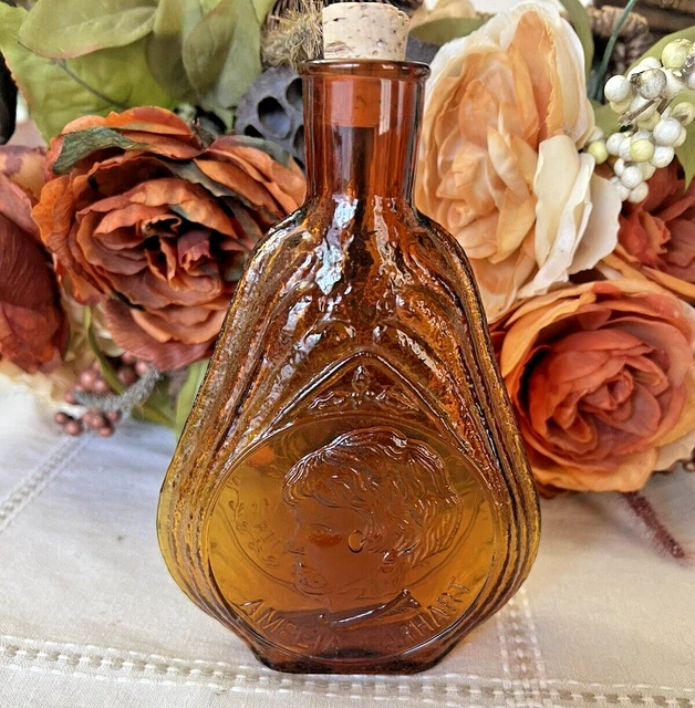 Amelia Earhart Amber Bottle Aviatrix