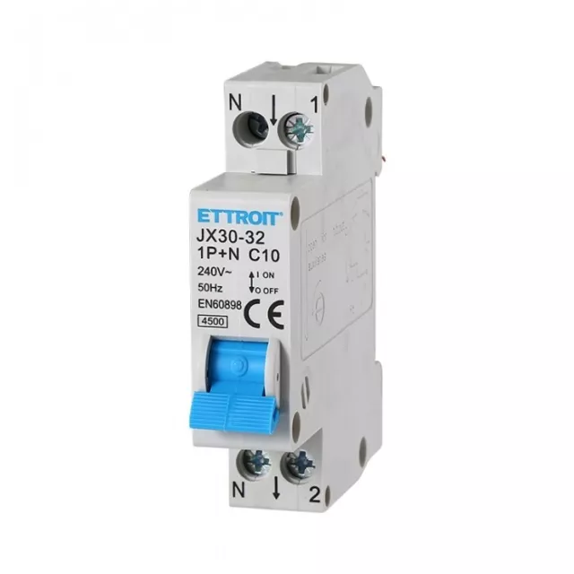 Interruttore magnetotermico ettroit serie  1P+N da 10-16-20-25A 4,5Ka