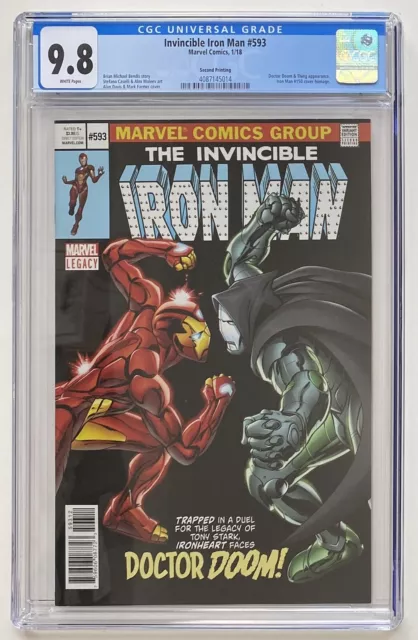 Invincible Iron Man 593 2nd print CGC 9.8 Iron Man 150 homage Riri Doctor Doom