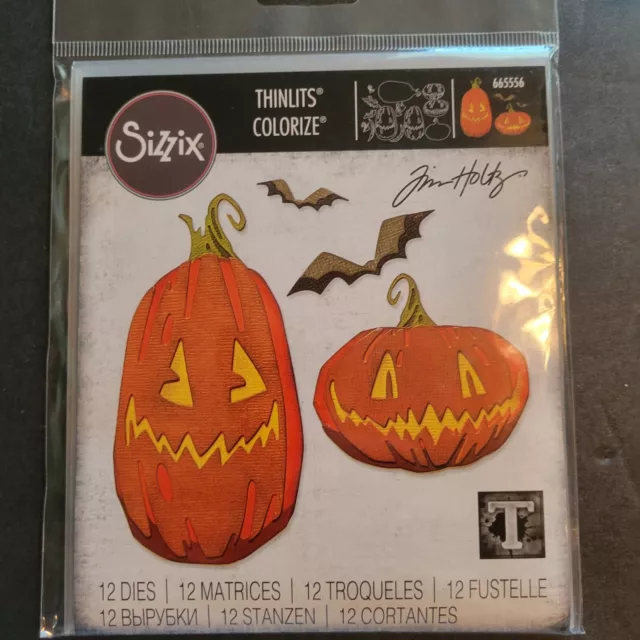 Sizzix Thinlits Pumpkin Patch Colorize Tim Holtz 12 Dies #665556