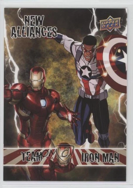 2016 Upper Deck Marvel Annual New Alliances Team Captain America Iron Man 0bl3