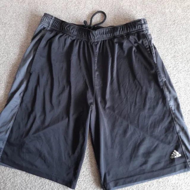 Adidas Classic Shorts Adult L Black Gray Climalite Casual Athletic Men