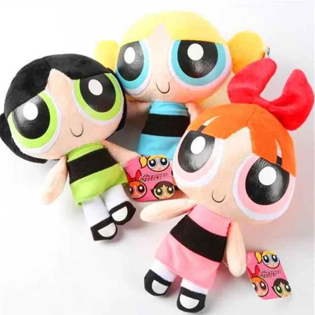 Cartoon Powerpuff Girl Doll The 1999 Network Plush Toy Set for Kids' Gift 8" UK