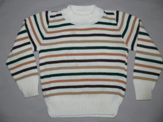 Vtg 60s 70s 80s STRIPED SWEATER T SHIRT KIDS YOUTH BOYS 3T ORLON MOD GRUNGE