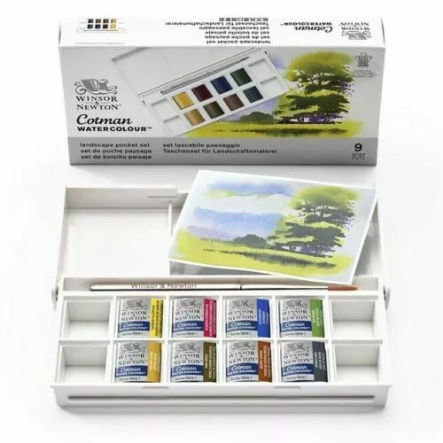 Winsor & Newton Cotman Set da taschino pittura acquerello - COLORI PAESAGGIO