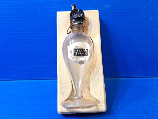 Flacon Et Bouchon En Verre Soufflé Par Guy Untrauer - France, Daté 1990, Pièce Unique En Très Bel état