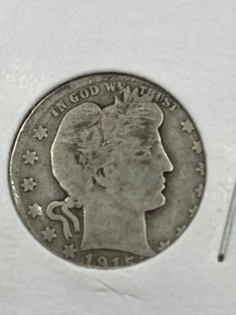 1915-D Silver Barber Quarter Average Circulated