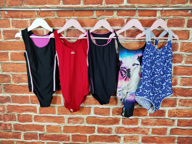 Pacchetto Ragazze Età 8-9 Anni Slazenger George Ecc Costume Da Nuoto Pezzo Unico 134Cm