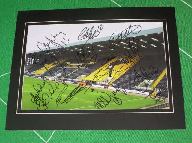 Notts County FC Mounted Stadium Photo Signed x 15 2014/15 1st Team Squad