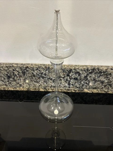 Suffolk Studio Glass Glowing Glass Candle Oil Burning Flame Stem