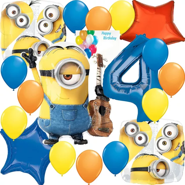 Despicable Me Party Supplies Minions Rise of Gru Balloon Decoration 4th Birthday