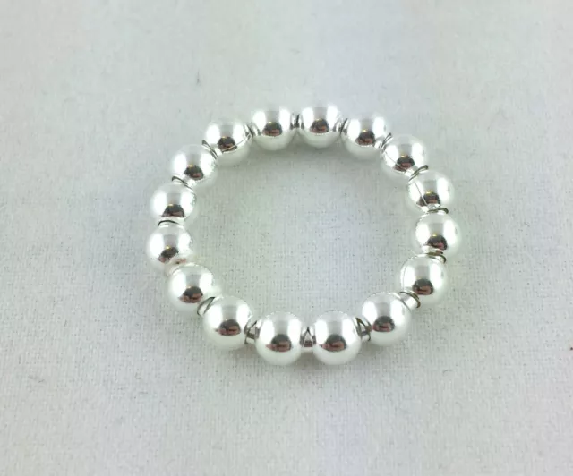 925 Sterling Silver Stacking Bubble Bead Ring 3