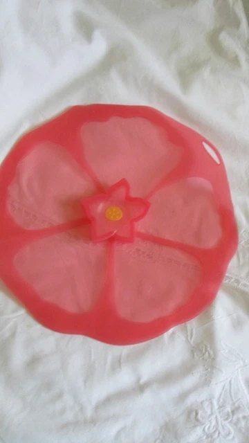 Charles Viancin 100% Food Grade Silicone Lid Pink Hibiscous 12”
