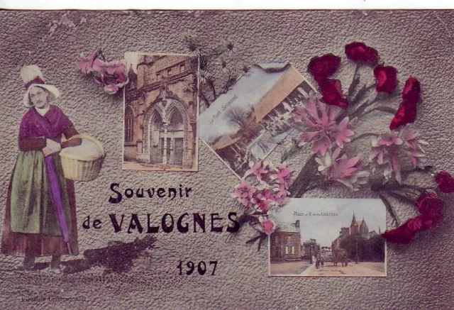 CPA 50 near Cherbourg SOUVENIR OF VALOGNES Norman farmer Pont Secouret 1907