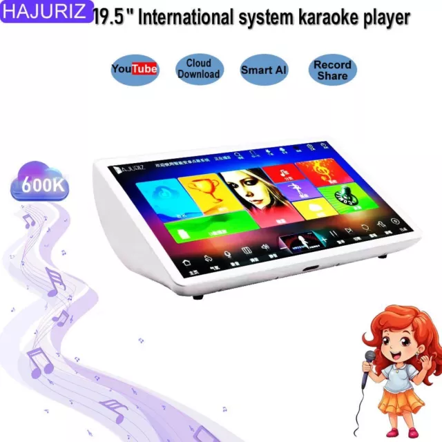 AU-HAJURIZ,Karaoke player,19.5'' 6TB HDD,3IN1 YouTube,Cloud download,Smart AI