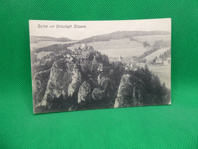 AK Ruine und Ortschaft Klamm Kunstverlag Klamm Graz (Nr. 1192)