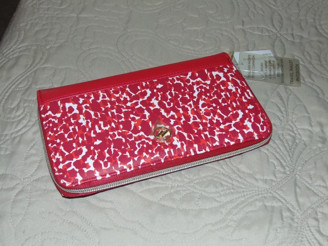 New With Tags Adrienne Vittadini Zip Around Passbook Wallet - Free Shipping