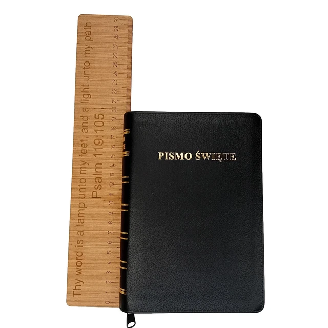 Polish Bible Biblia Warszawska Zip Genuine Leather Medium Print Pismo Swiete