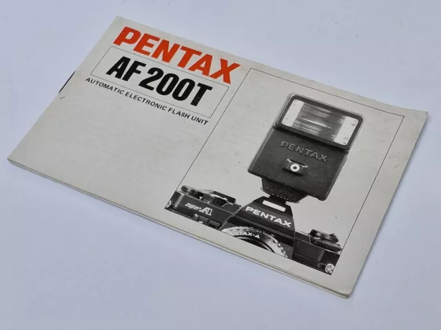 Unidad de Flash Pentax AF 200T Instrucciones Originales Manual Inglés