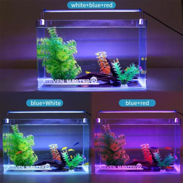 Barra luminosa acquario LED acquario acquario acquario clip sottile su lampada illuminazione pianta EU (38 cm) -de