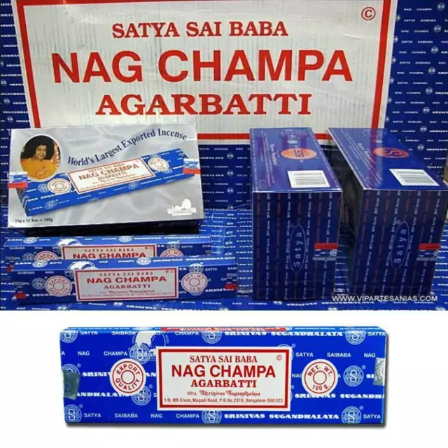 SATYA NAG CHAMPA Original Incense Sticks Full BOX