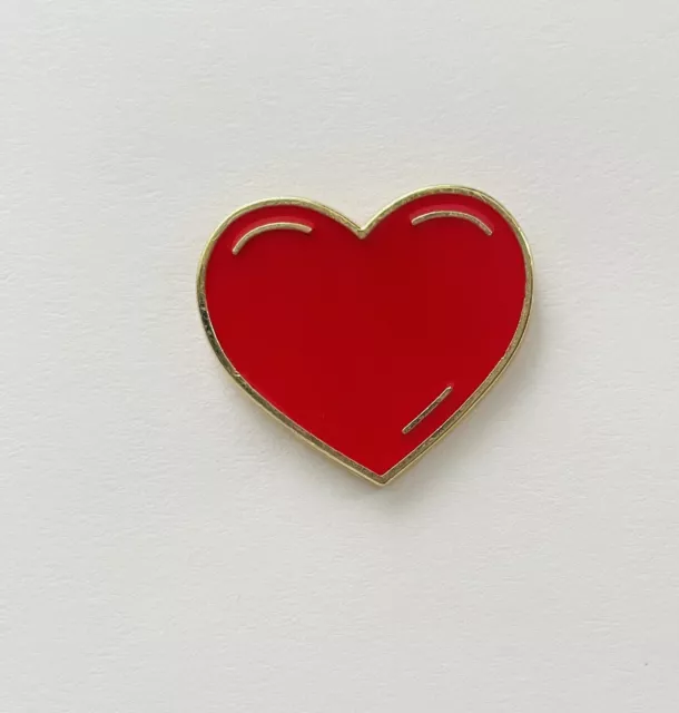 Red Heart Enamel Metal Pin Badge Fun Gift Bag Lanyard Sweet Love