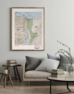 1976 Map| Suez Canal| Egypt|Suez Canal Region|Suez Canal Region Egypt Map Size: