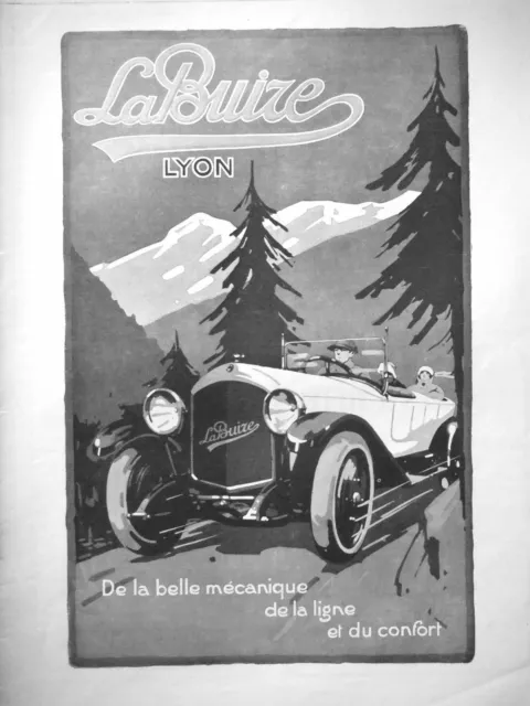 Publicité De Presse 1922 La Buire La Belle Mécanique De La Ligne Et Du Confort