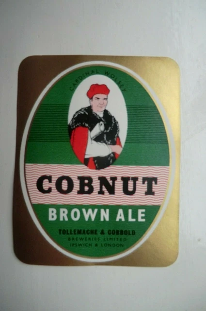 Mint Tollemache Cobbold Ipswich London Cobnut Brown Brewery Beer Bottle Label
