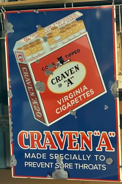 Craven A cigarettes metal sign Australian made Large 810x555mm free postage