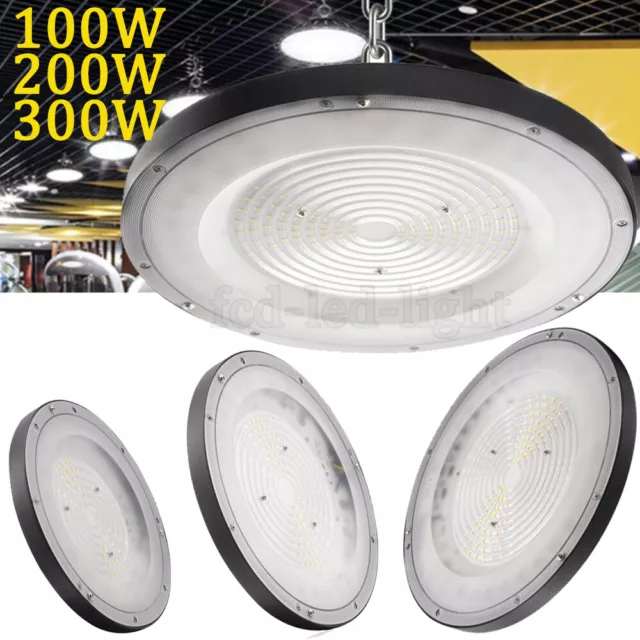 UFO LED Hallenbeleuchtung 100W 200W 300W Hallenleuchte Industrielampe Strahler