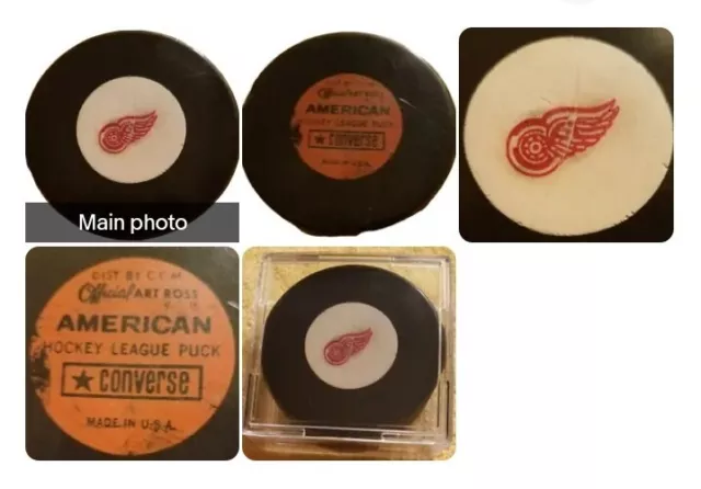 1971-72 Virginia Wings AHL Art Ross Converse Game Puck VINTAGE RUBBER USA CCM