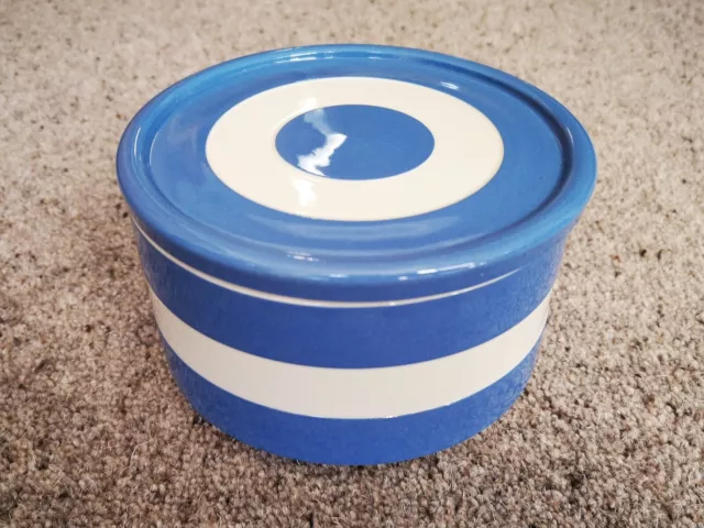 T.G. Green blue Cornishware fridge container Judith Onions backstamp