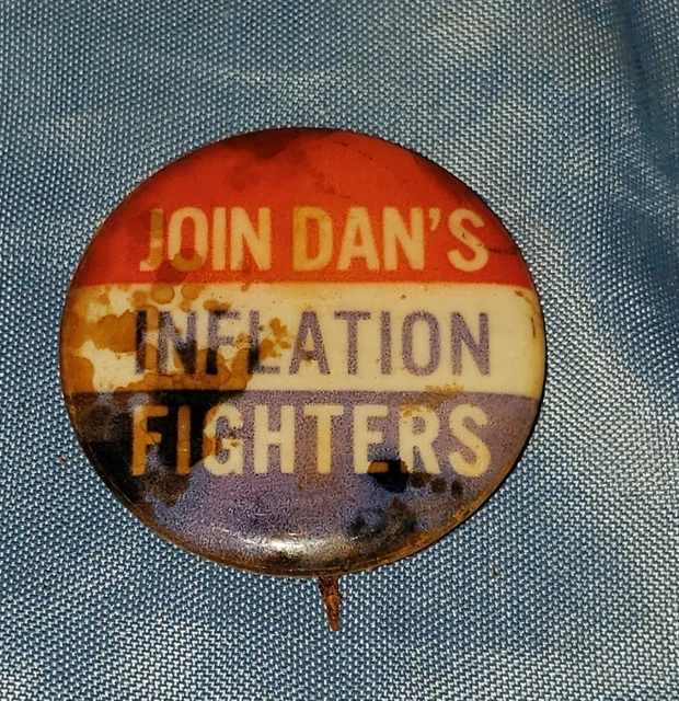 VINTAGE JOIN DANS inflation fighters Button Pin pinback $7.23 - PicClick AU