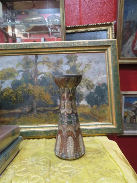 ancien tres grand vase ceramique gré 1960 courjault la cerisaie