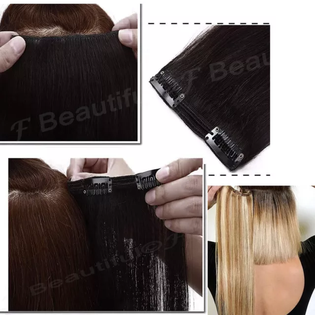 Hair Extension 3 Clip Capelli Veri Naturali Fascia 14 cm SEISETA 55 - 60 cm Remy 2