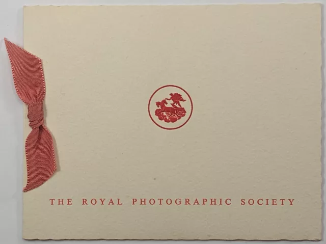 Vintage Royal Photographic Society Crested Xmas Card, c 1950's 2