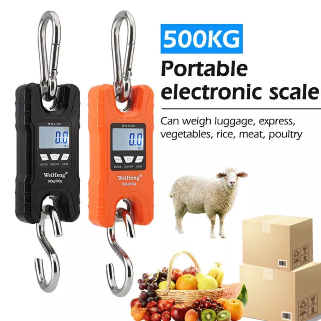Butchers Mini Crane Meat Scale Digital Electronic Hook Hanging Scale 500kg 0.1kg