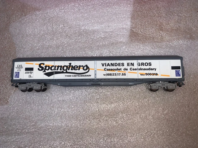 Jouef champagnole - wagon couvert a bogies EVS Spanghero NEM tres bon etat  SNCF
