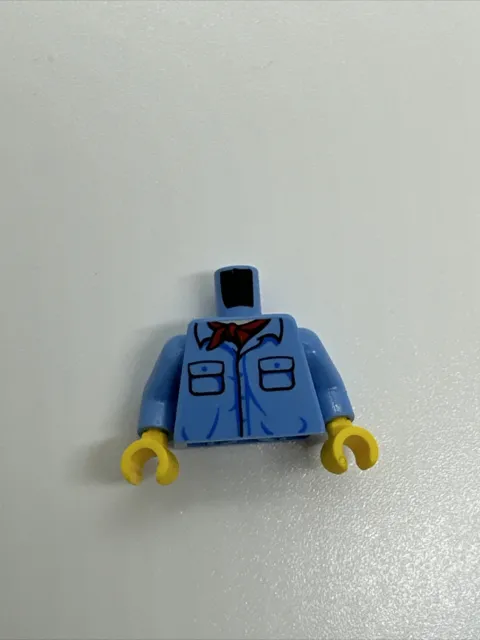 Lego Minifigure Torso Body Male Blue Shirt